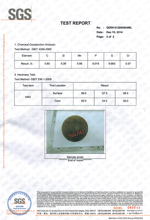 SGS-100MM FORGED-2 Certificate