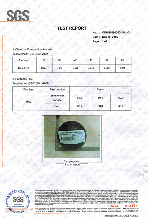 SGS Test Report-2 Certificate